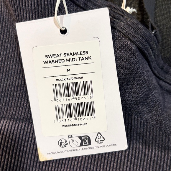 Gymshark Charcoal sweat seamless midi tank - Picture 4 of 5